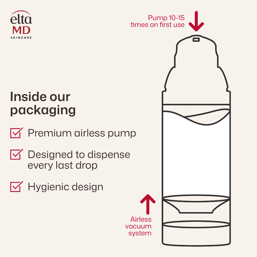 EltaMD UV Daily Facial Sunscreen Tinted Broad-Spectrum SPF 40 1.7 oz / 48 g airless pump packaging diagram