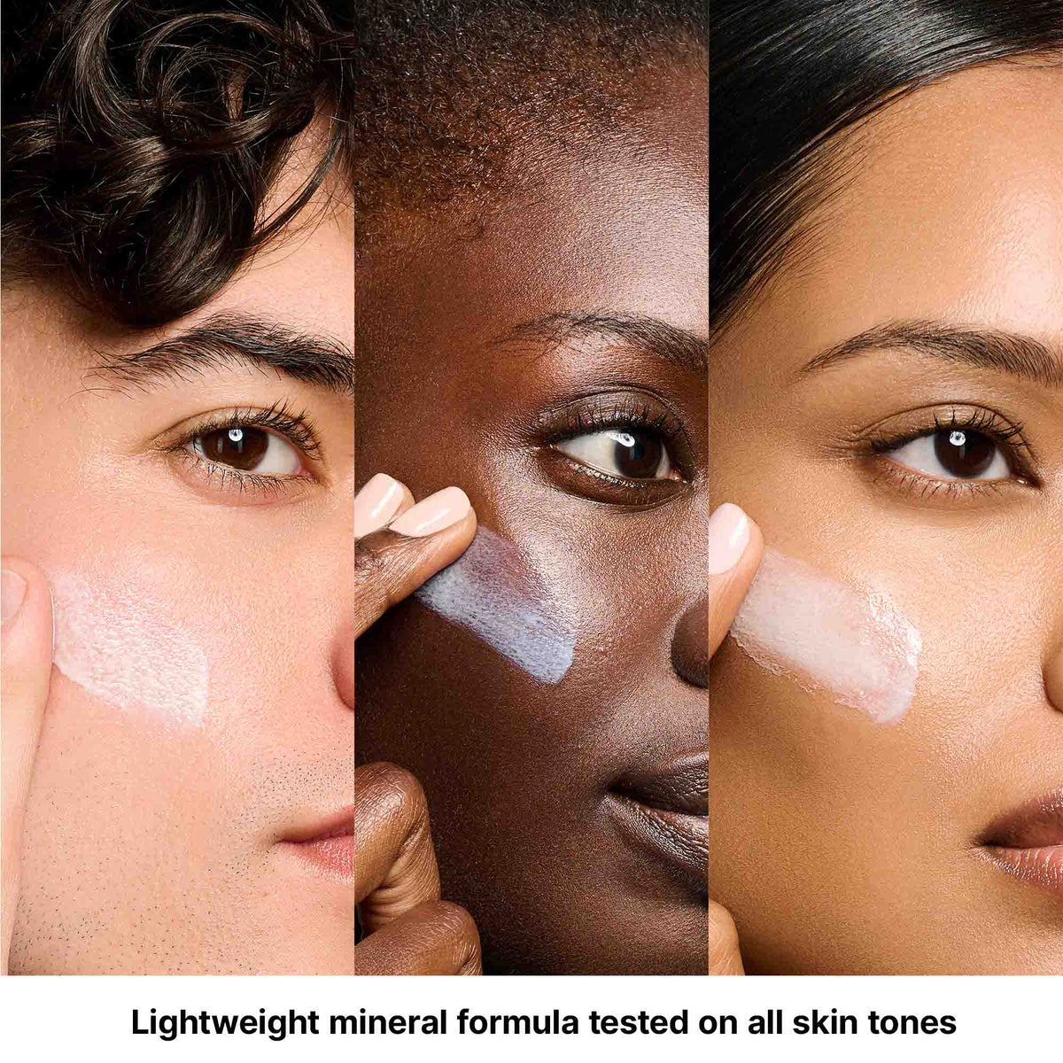 SkinCeuticals Future Mineral UV Defense SPF 50 swatched on multiple models