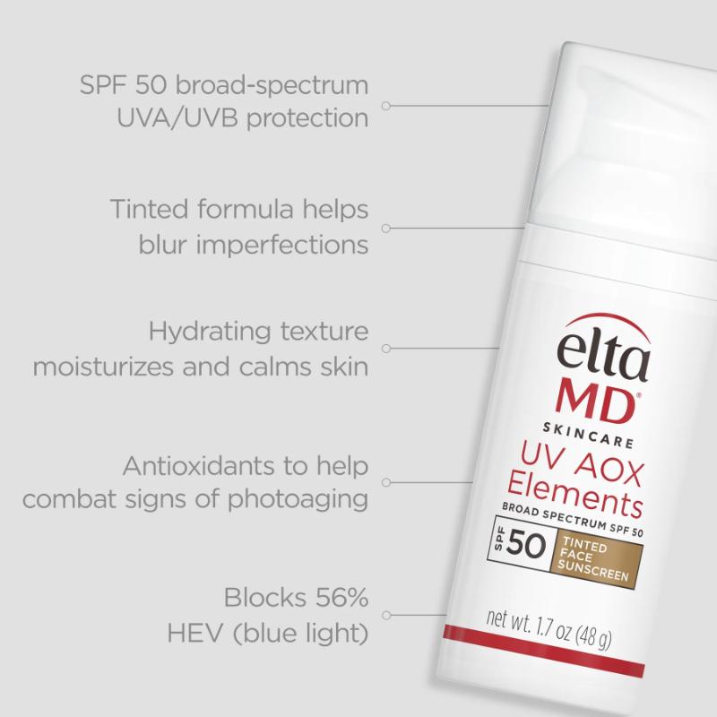 EltaMD UV AOX Elements Broad-Spectrum SPF 50 benefits