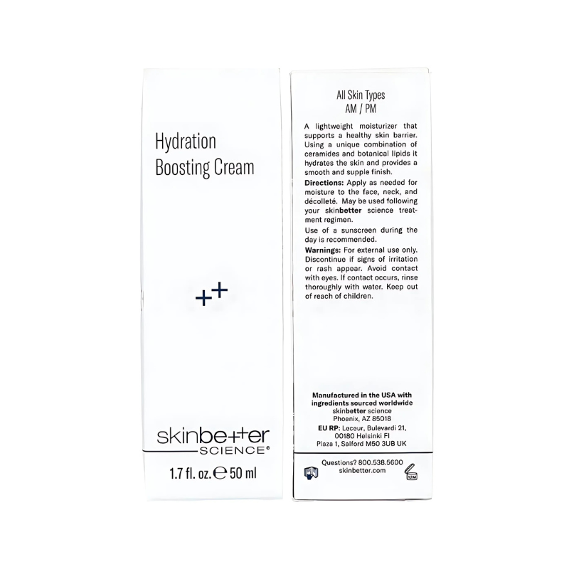 skinbetter science Refresh Hydration Boosting Cream 1.7 fl oz / 50 ml with box front and back