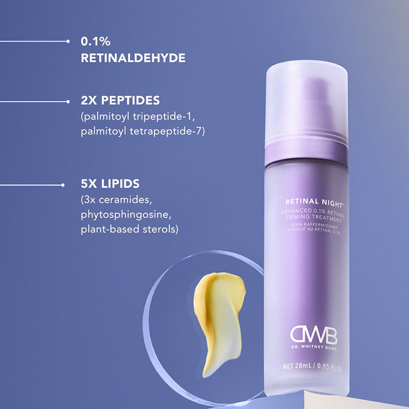Retinal Night advanced 0.1% retinal firming treatment .95oz/28ml key ingredients