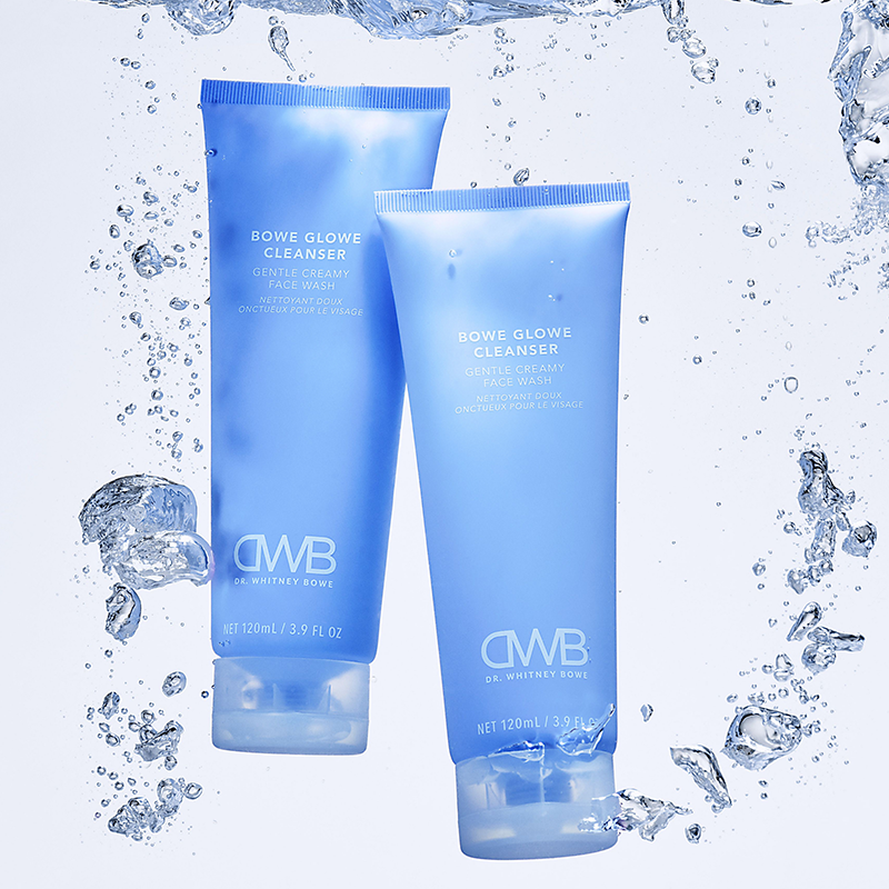 Dr. Whitney Bowe Bowe Glowe Cleanser 3.9 oz/120ml bottles with water