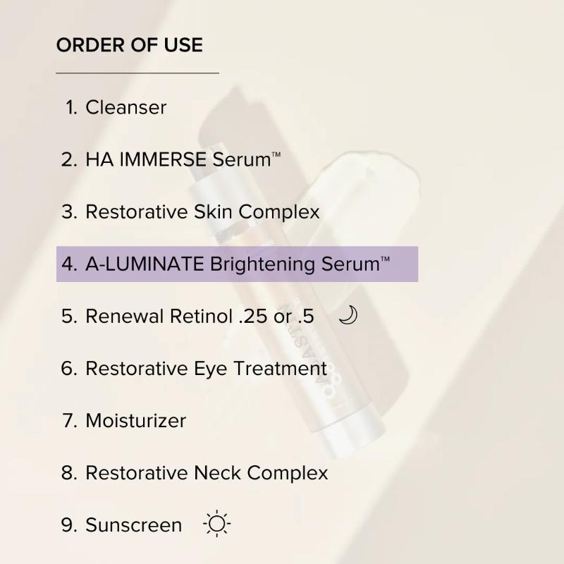 Alastin Skincare Serum order of use instruction