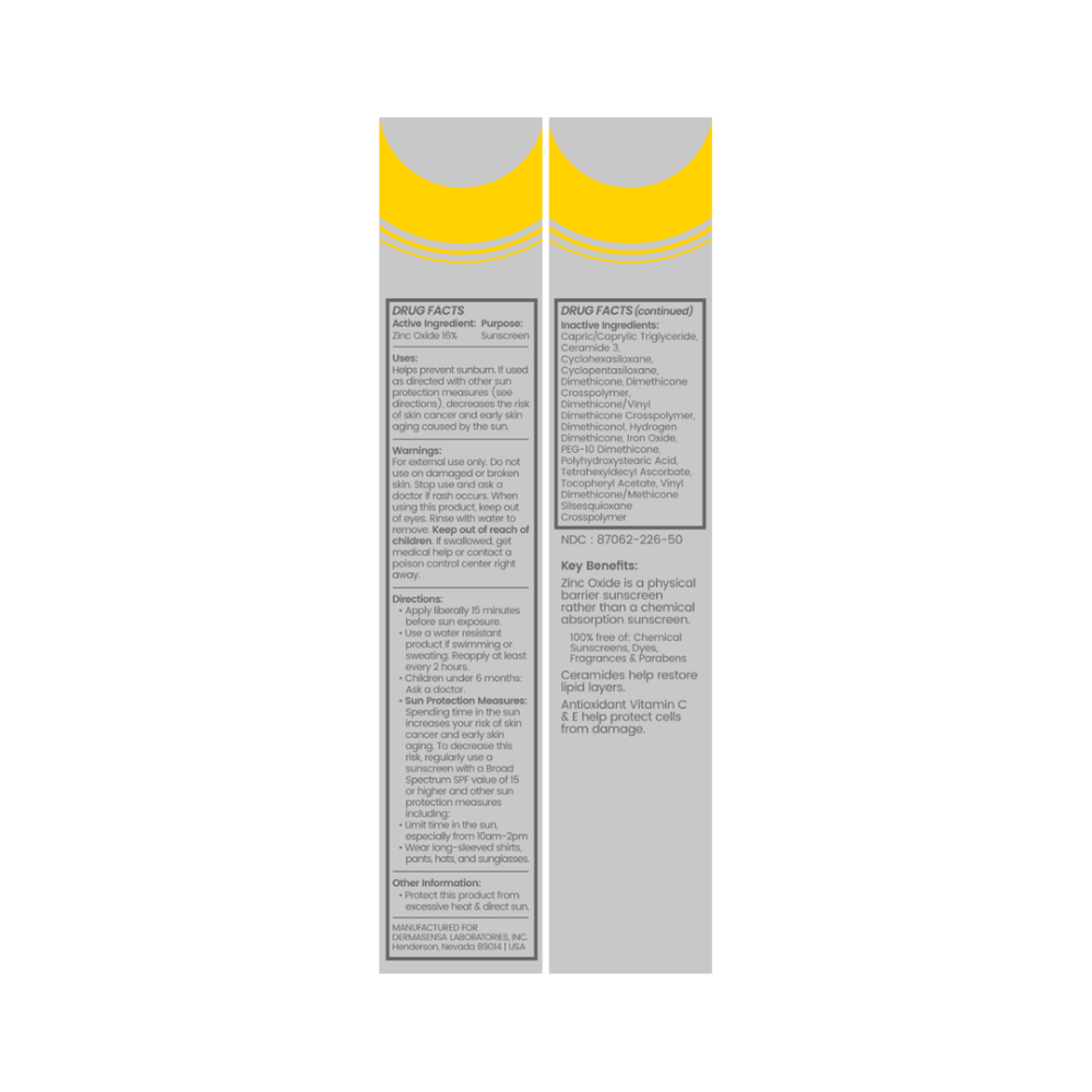 Dermasensa UV-X Mineral Sunscreen SPF 40 Non-Tinted, 1.75oz Drug Facts label with active and inactive ingredients