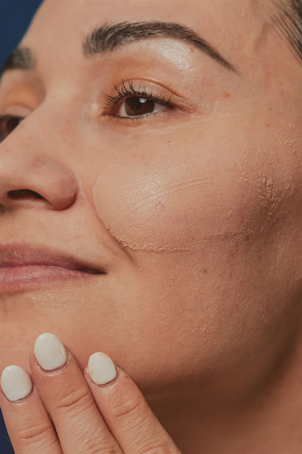 Dermasensa UV-X Mineral Sunscreen SPF 40 Lightly Tinted, 1.75oz tinted swatch blended on the cheek