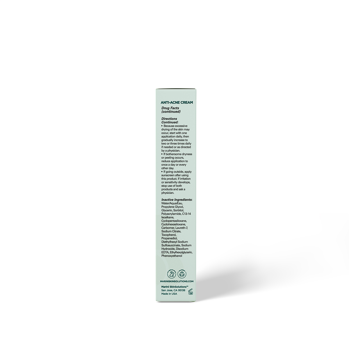 Marini Skin Solutions Duality box side