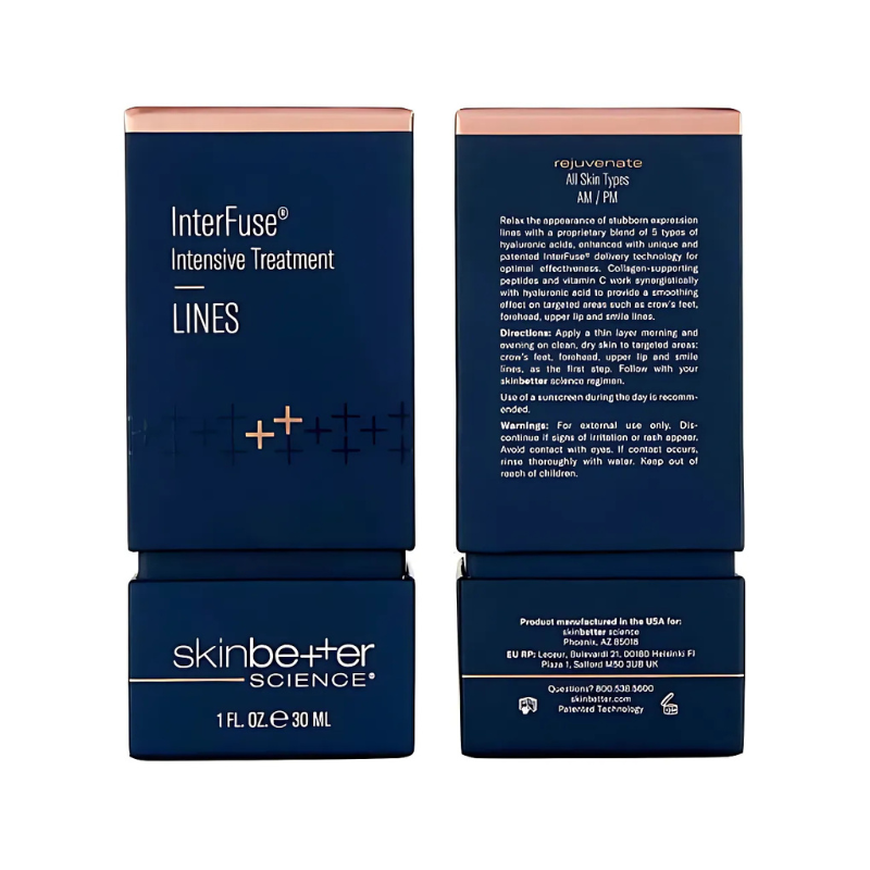 skinbetter science Interfuse Intensive Treatment LINES 30 ml / 1 fl oz with box front and back