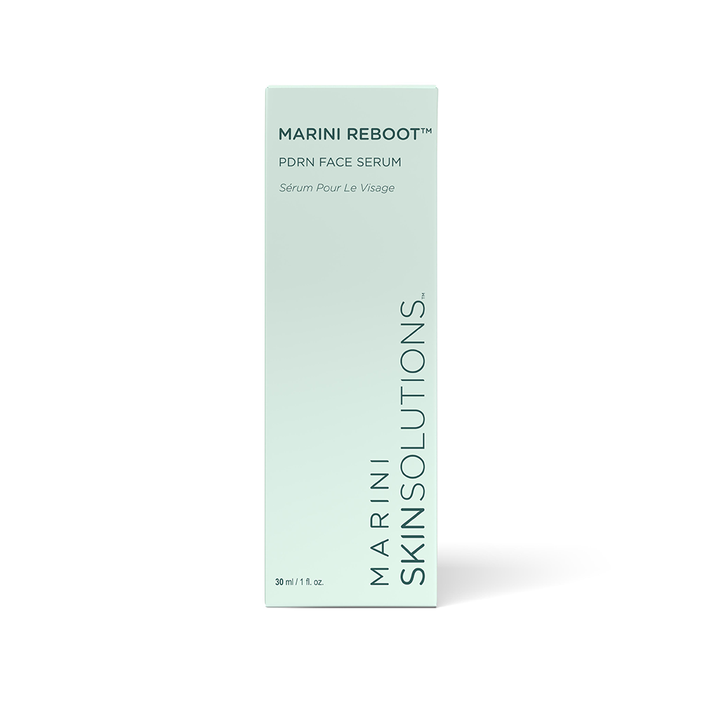 Marini Reboot PDRN Face Serum packaging on a white background