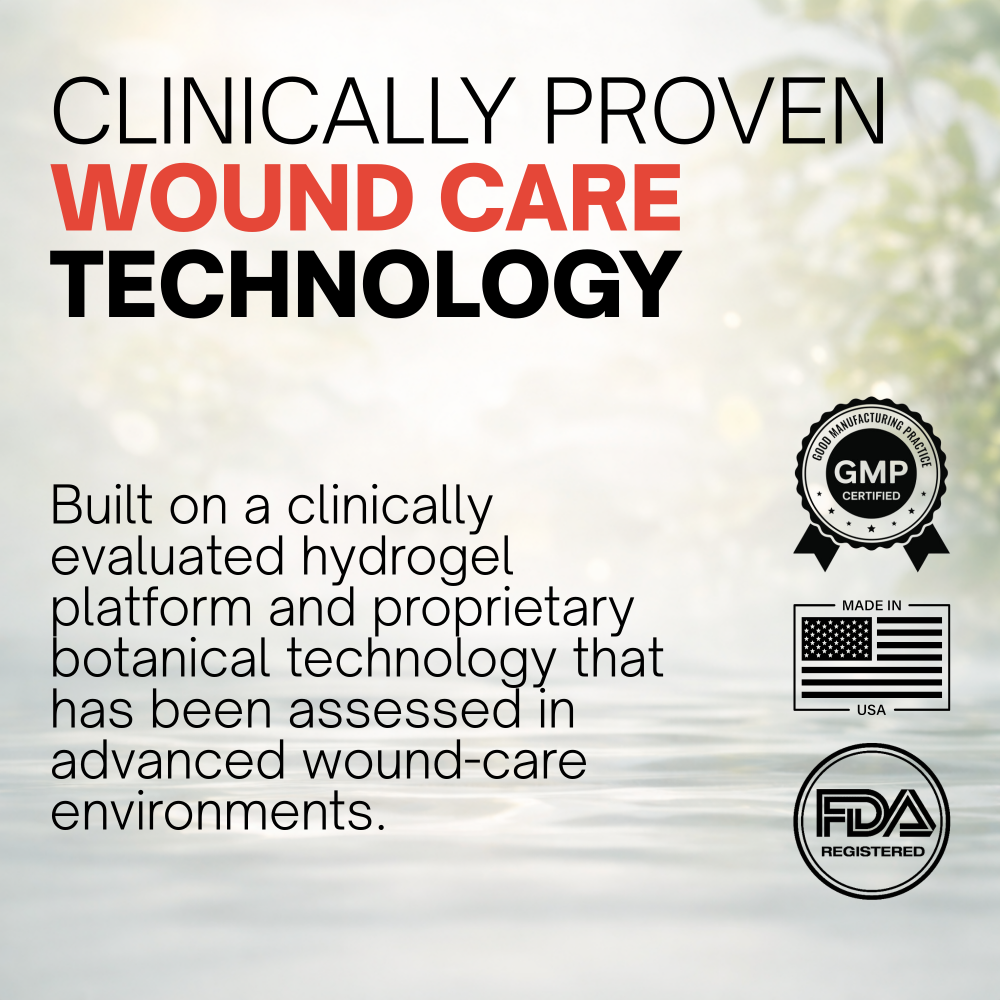 Lavior Multipurpose Wound Gel 1 fl oz / 30 mL clinically proven wound care technology with GMP certified, Made in USA and FDA registered badges