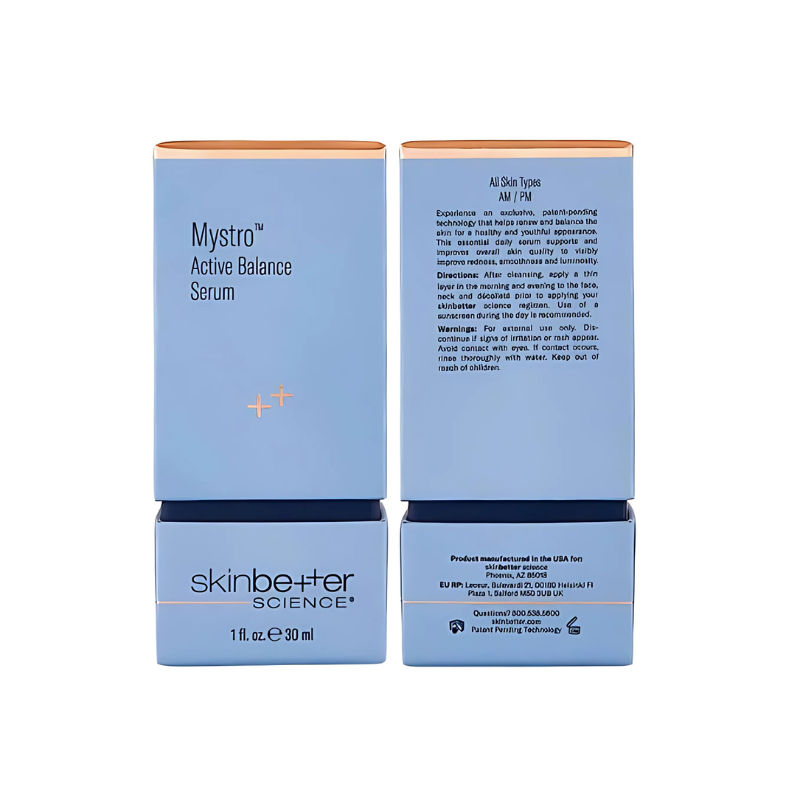 skinbetter science Mystro Active Balance Serum 30 ml / 1 fl oz with box front and back