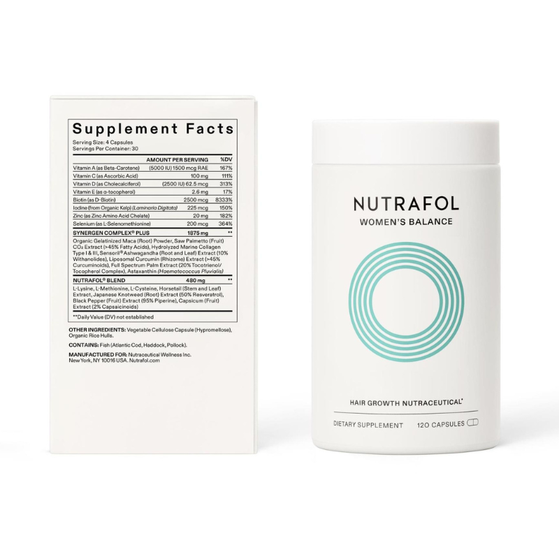 Nutrafol Womens Balance Hair Growth 3 Pack Supplement Facts