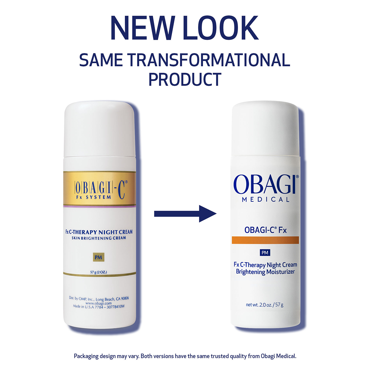 Obagi Fx C-Therapy Night Cream Brightening Moisturizer 2 oz/57 g size new packaging 