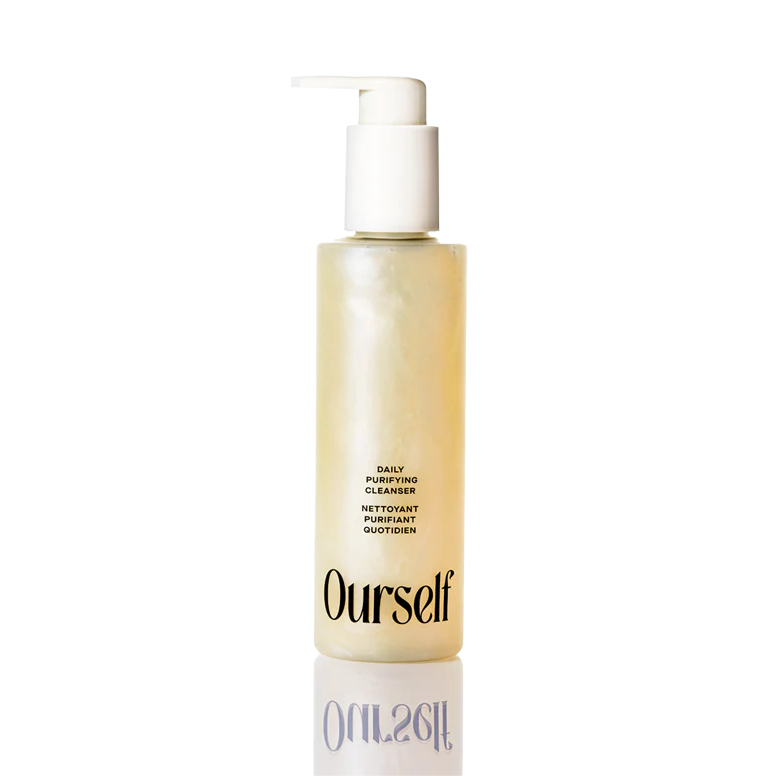 Ourself daily purifying cleanser on white background