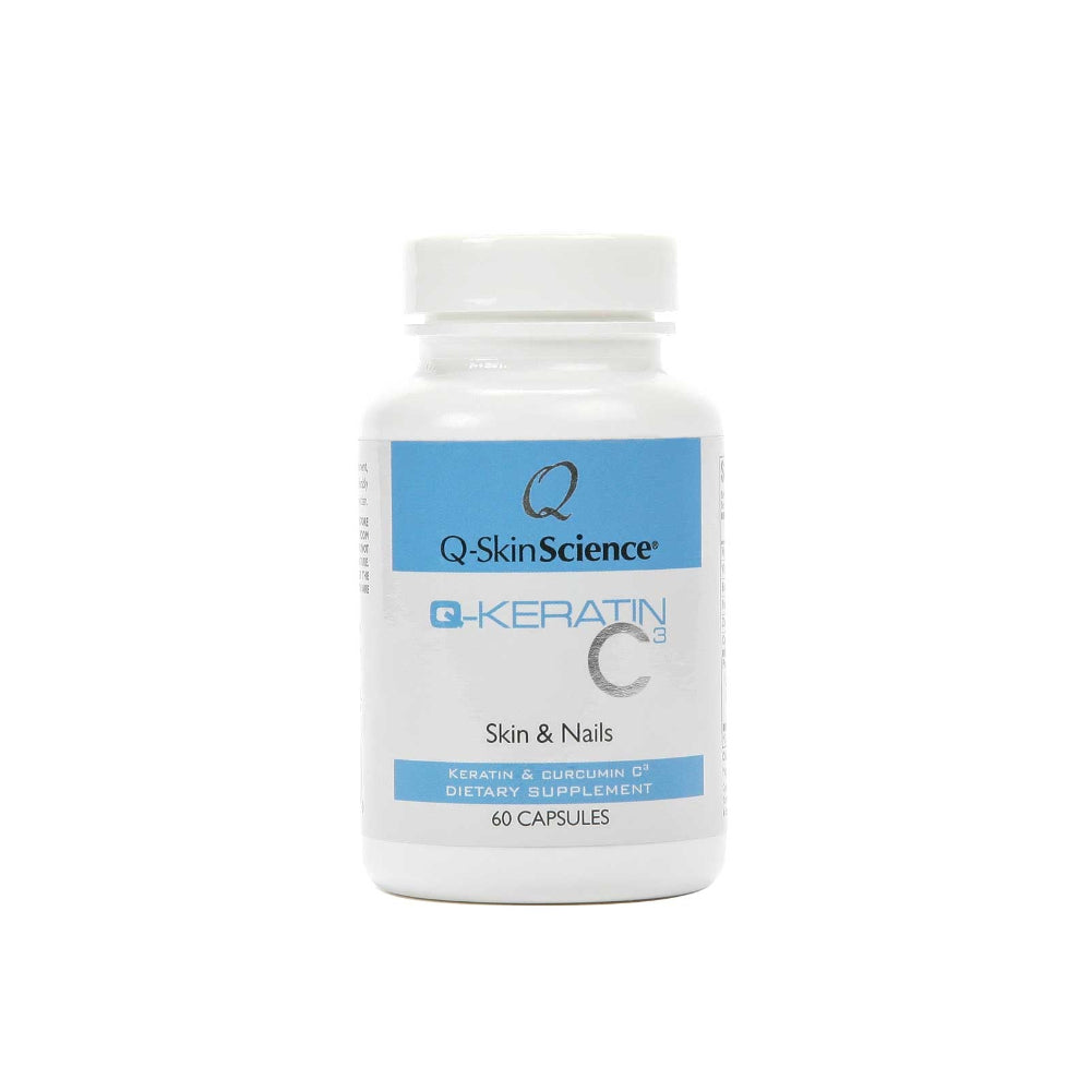 Q-SkinScience Q-Keratin C3 Skin & Nails dietary supplement with keratin and curcumin C3, 60-capsule bottle