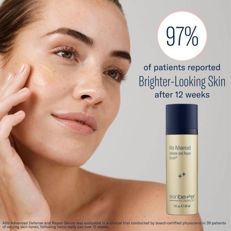 Alto Advanced Defense and Repair 50mL 97% of patients reported Brighter-looking skin after 12 weeks