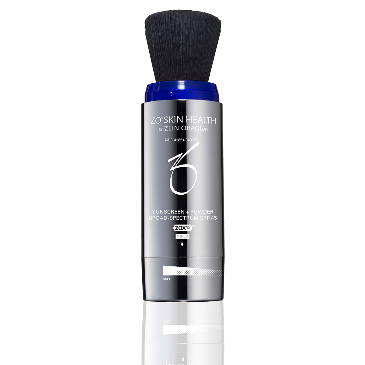 ZO Skin Health sunscreen + powder spf 45 in shade medium with brush shown