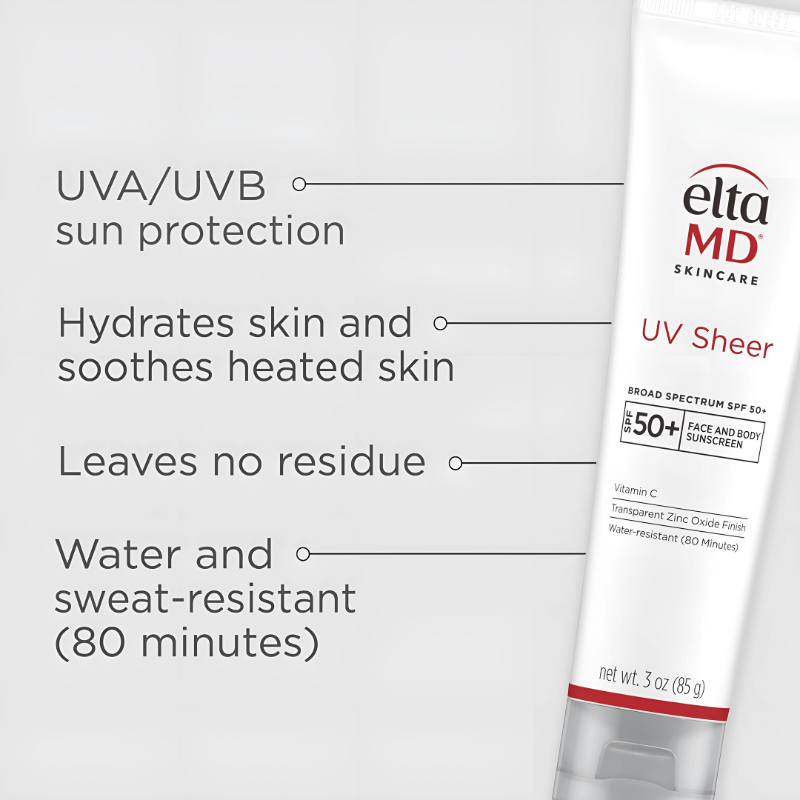 eltaMD UV SHEER BROAD-SPECTRUM SPF 50+ 3 oz / 85 g benefits