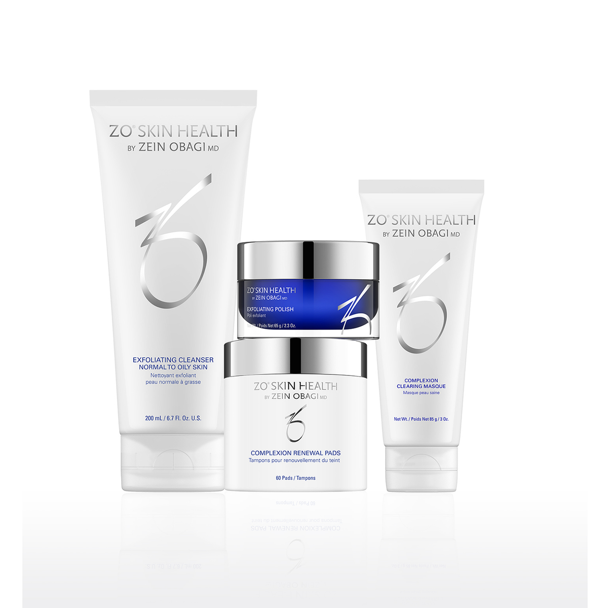 ZO Skin Health complexion clearing program on a white background
