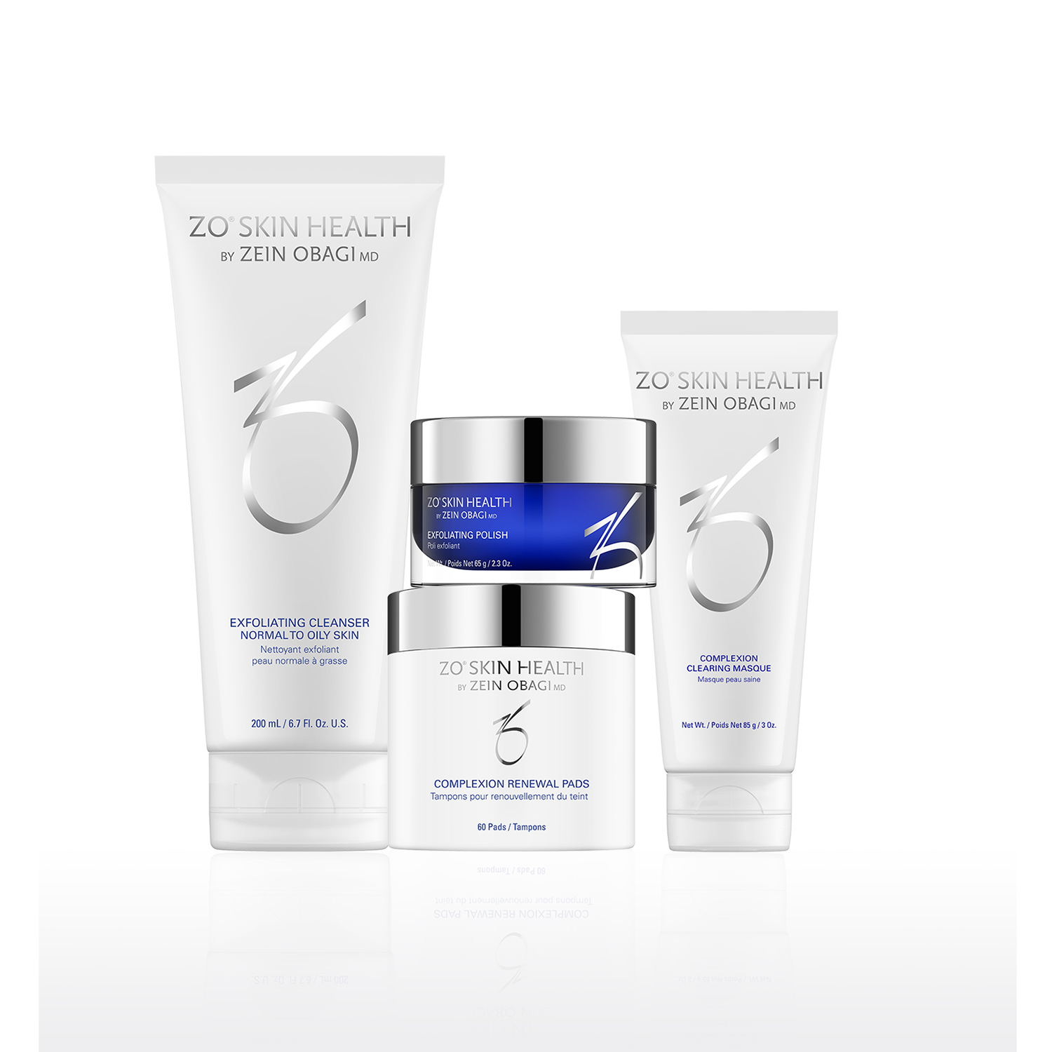 ZO Skin Health complexion clearing program on a white background