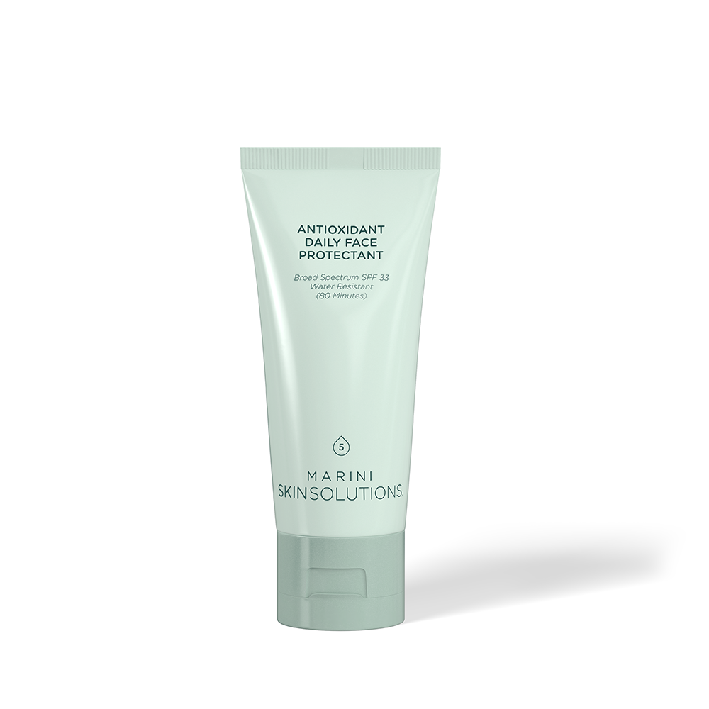 Tube of Marini Skin Solutions Antioxidant Daily Face Protectant SPF 33 on a white background