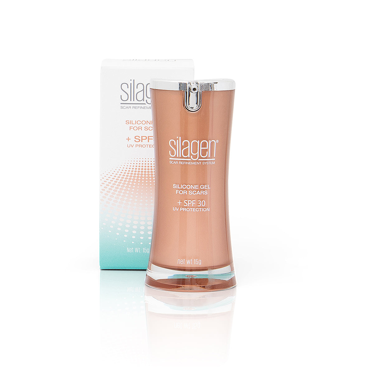 Silagen Silicone Gel for Scars + SPF 30 UV Protection. 15g