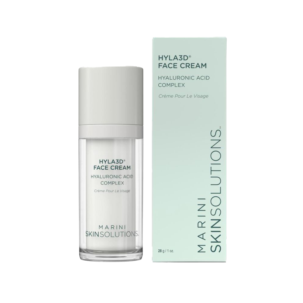 Marini Skinsolutions Hyla3D Face Cream bottle and packaging on a white background