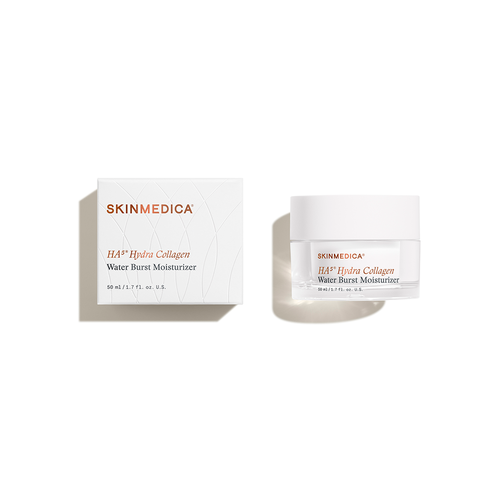 SkinMedica HA5 Hydra Collagen Water Burst Moisturizer with box on white background
