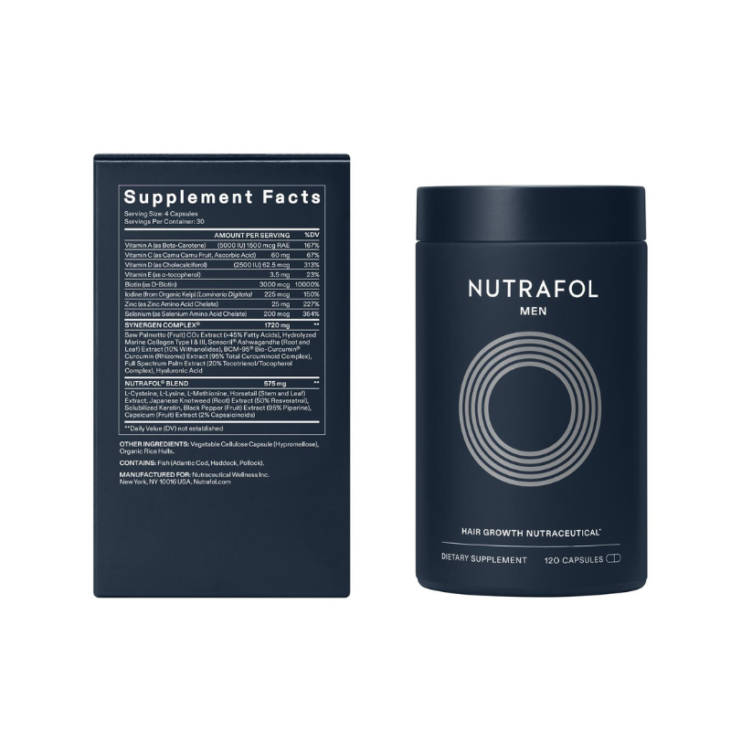 Nutrafol Mens Hair Growth Pack 3 Supplement facts