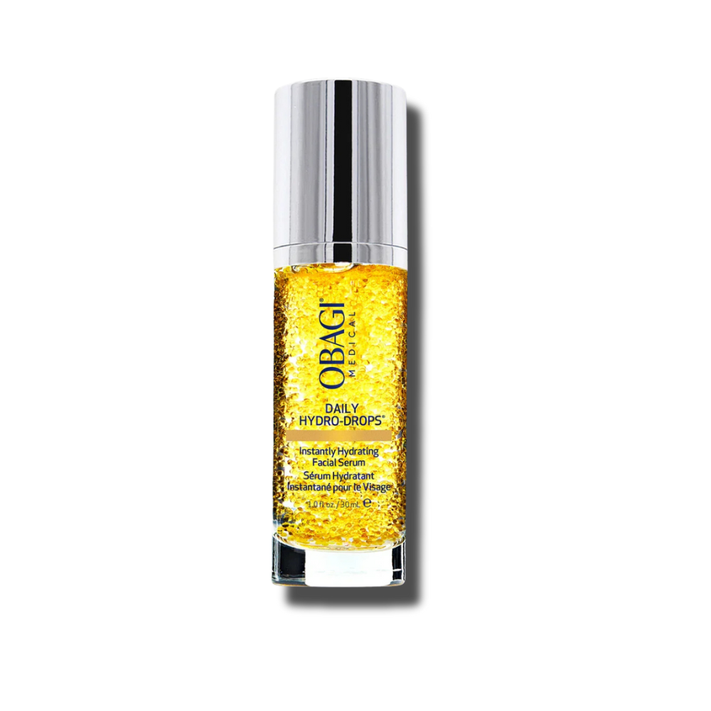 Obagi Medical Daily Hydro-Drops serum on white background, 1 oz/30mL