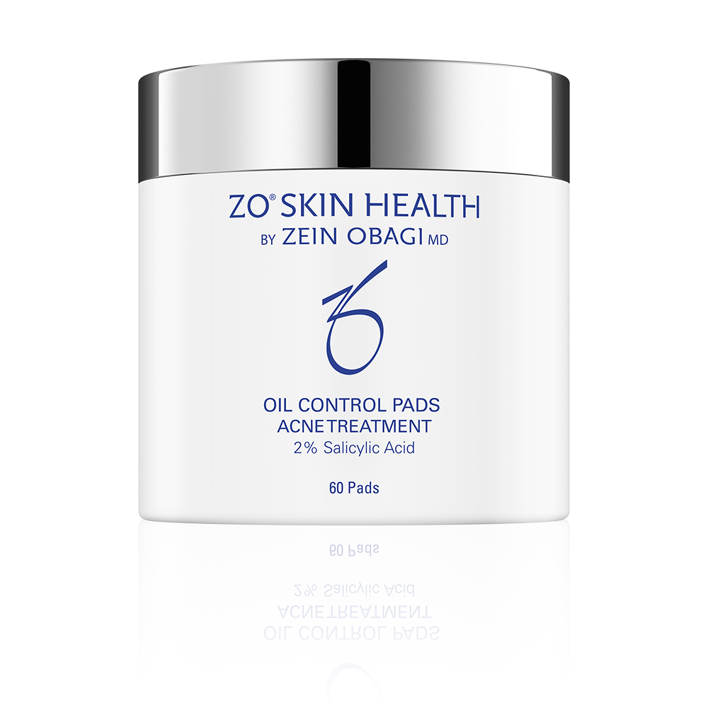 ZO Skin Health oil control pads packaging on a white background, 60 pads