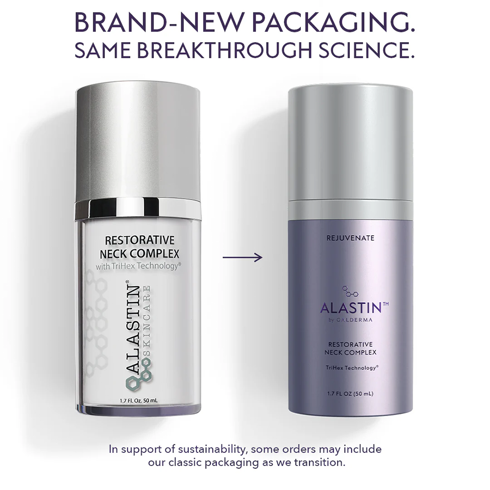 Alastin Restorative Neck Complex with TriHex Technology updated packaging