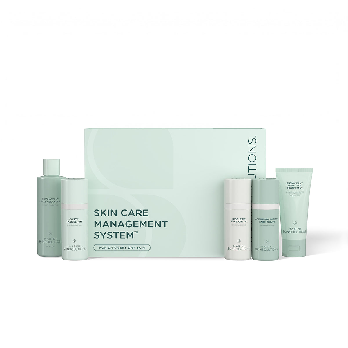 Marini Skin Solutions Dry/Very Dry Skin Care Management System, untinted