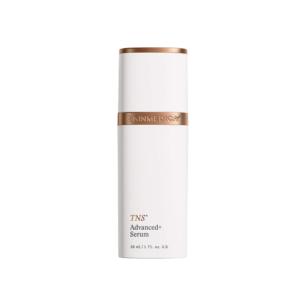 SkinMedica TNS Advanced+ Serum bottle on a white background
