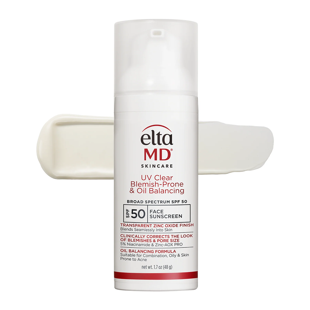 EltaMD UV Clear Blemish-Prone & Oil Balancing Broad Spectrum SPF 50. 1.7oz/48g size