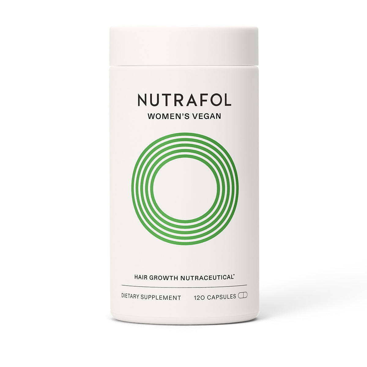 Nutrafol Women's Vegan. One month supply with 120 capsules.